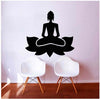 Buddhism Black Printed Decals Meditate Lotus Pose