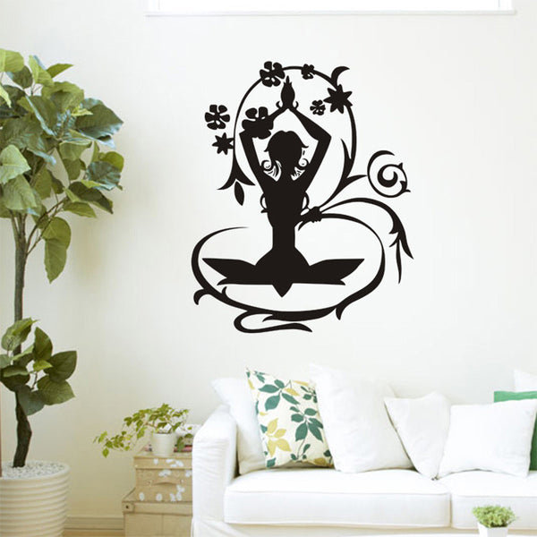 Wall Meditate Pose Girls Bedroom Art Home Decor