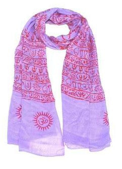 Women's Printed Ohm Prayer Meditation Yoga Scarf