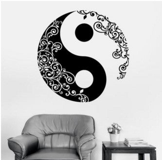 Yin Yang Floral Yoga Meditation Wall Home Decoration