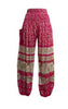 Elephant WHITE Print Yoga Meditation Harem Pants