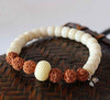 Tibetan Ivroy White Tagua Nut Rudraksha Bead