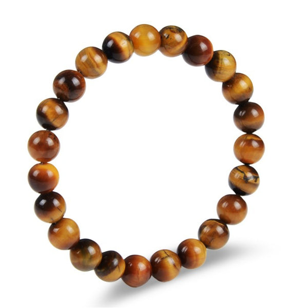 Tiger Eye Lava Stone Beaded Bracelet