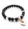 Heart Charm Boho Natural Stone Bracelet